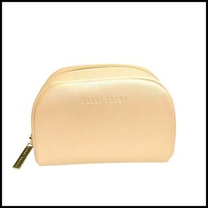 Bobbi Brown Makeup Bag Cosmetic Travel Case Zip Pouch Beige